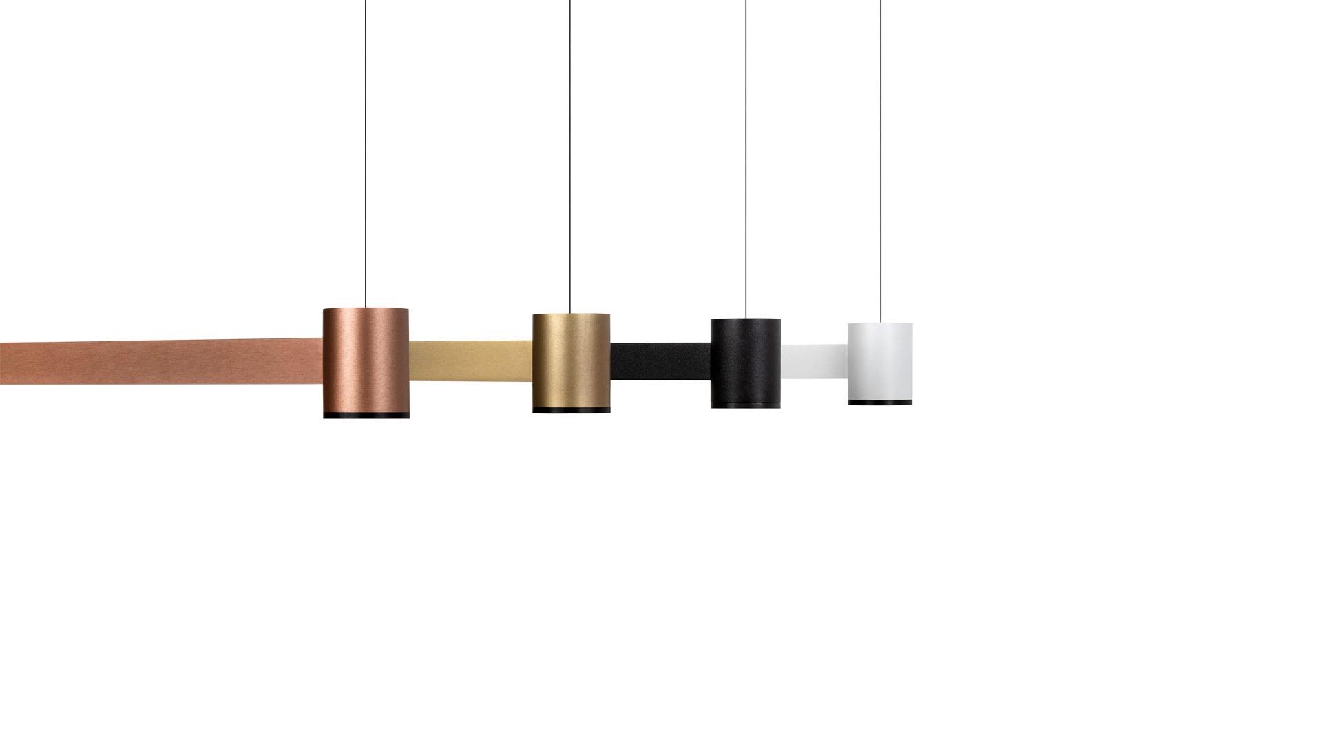LED direct-indirect light brass pendant lamp |  by Arkoslight