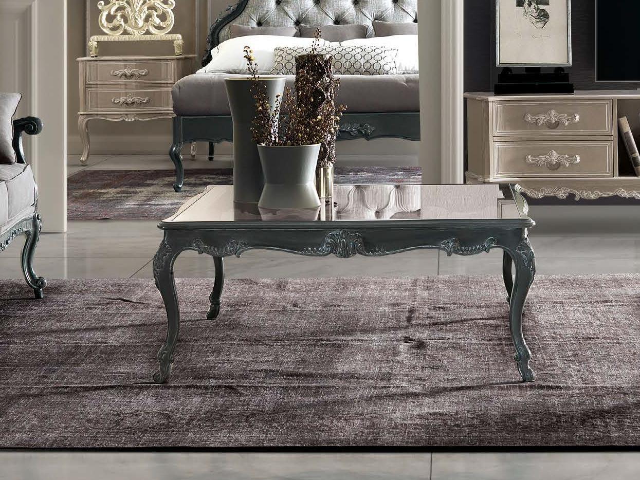 Square glass coffee table | Tornabuoni by Andrea Fanfani