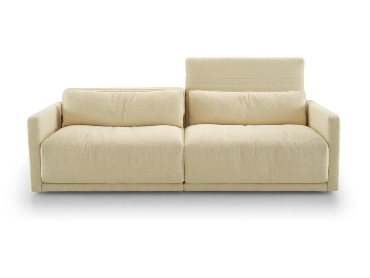 Modular fabric sofa with headrest | Grand Angle by Ligne Roset