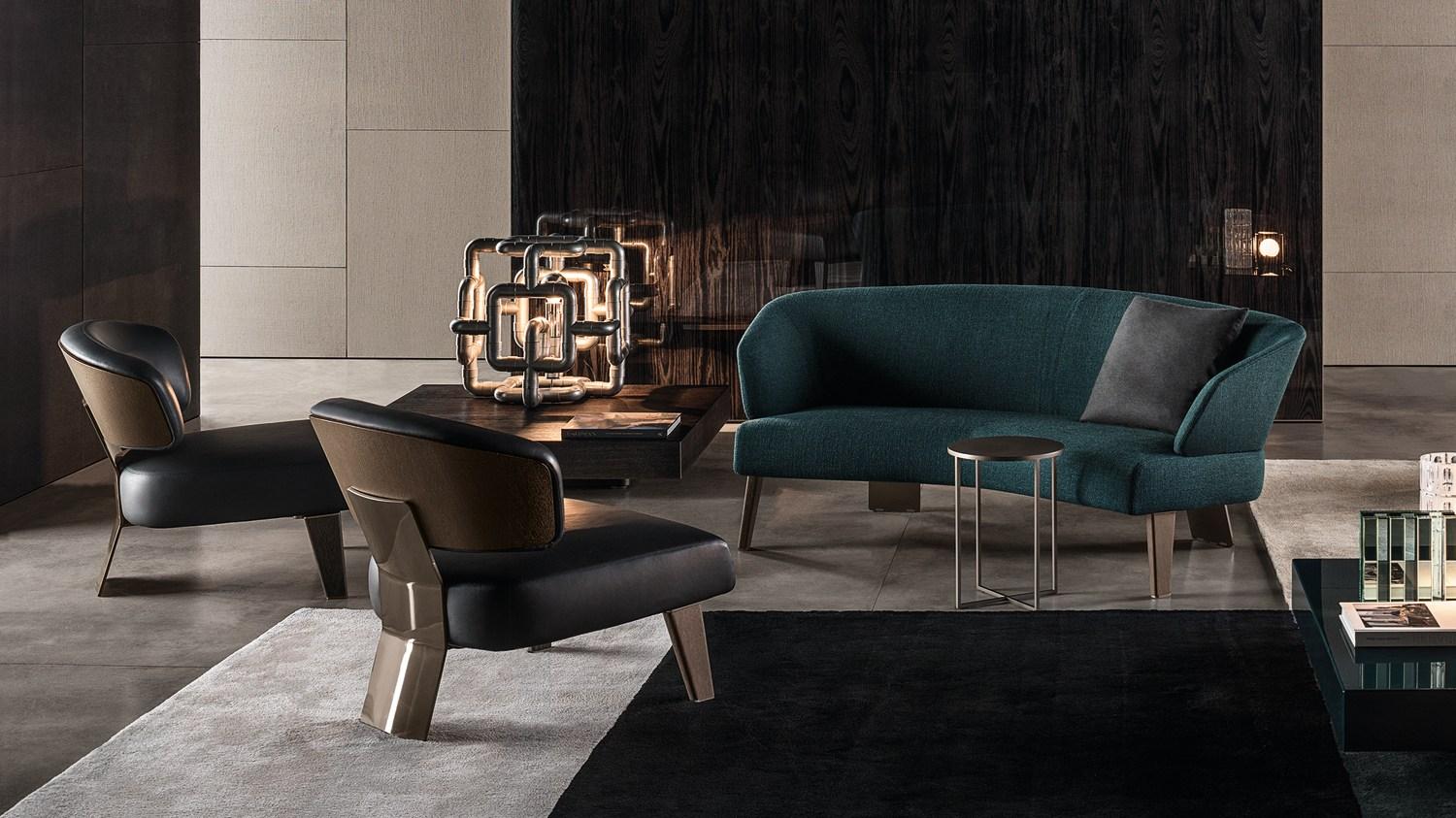 Sofa | Reeves Lounge Semicurvo by Minotti