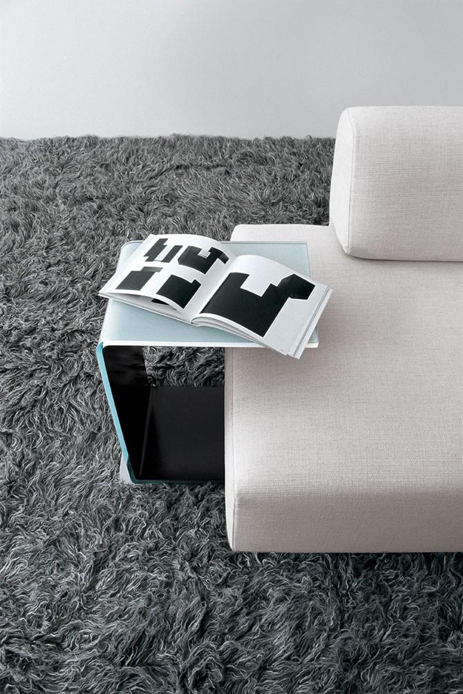 Rectangular glass coffee table | Swan by Sovet