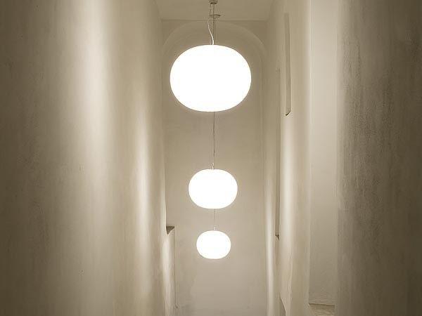 Opal glass pendant lamp | Glo-ball S by Flos