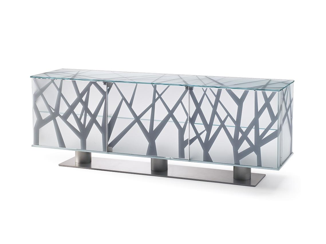 Wood and glass sideboard with drawers | Onis by Reflex