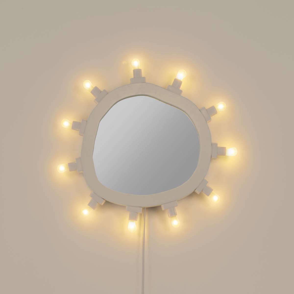 Wall-mounted mirror with integrated lighting | Luminaire Small by Seletti