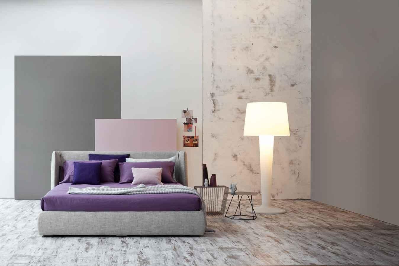 Double bed with upholstered headboard | Basket by Bonaldo