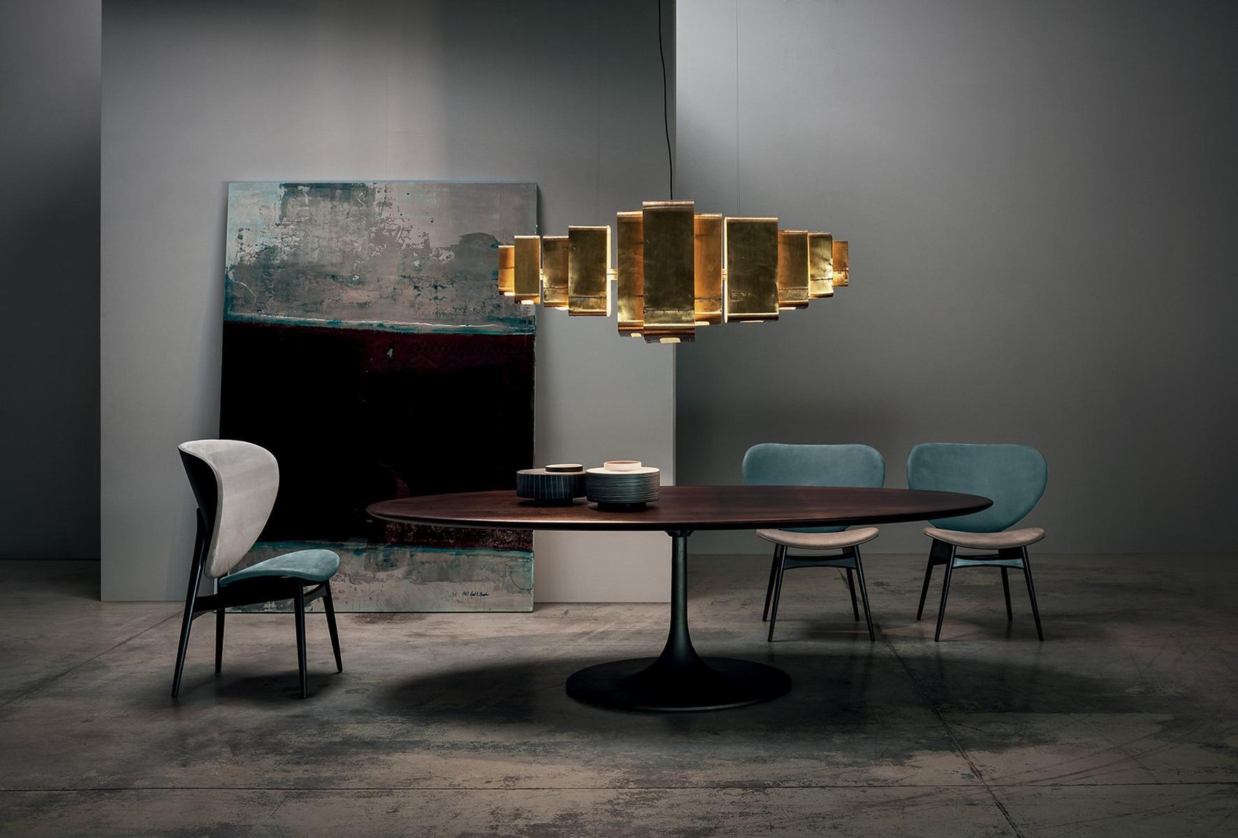 Upholstered leather chair | Alma by Baxter