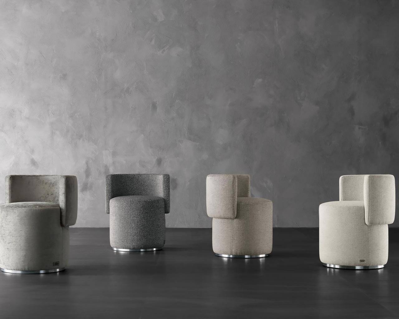 Fabric pouf in a luxury style | Love Seat by Rugiano