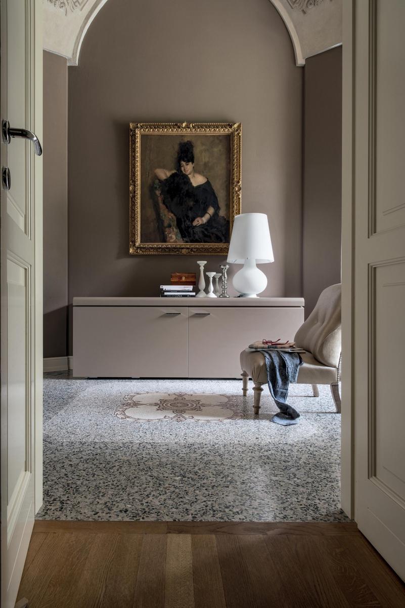 Melamine-faced chipboard sideboard with integrated lighting | Goya by Tonin Casa