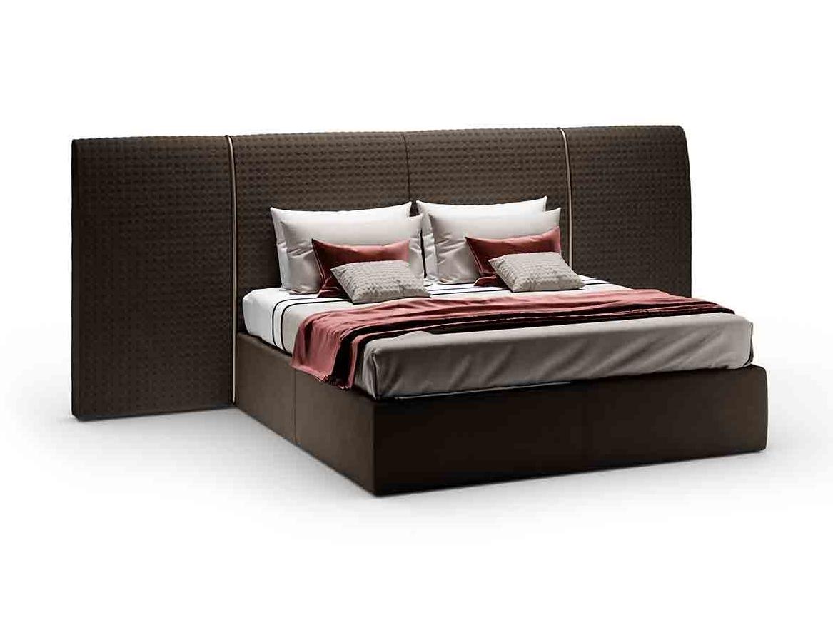 Leather double bed | San Marco by Reflex