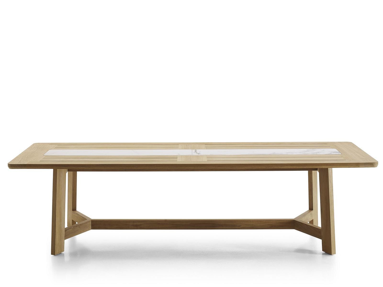 Rectangular teak garden table | Ginestra by B&B Italia