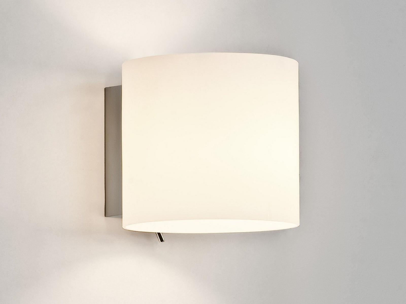 Glass and steel wall lamp with dimmer | Luga by Astro lighting