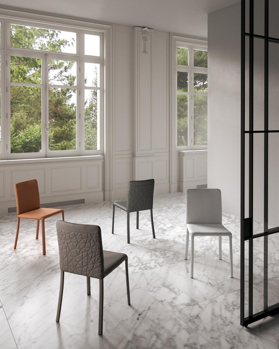 Leather chair | Lunette Plus by Ozzio Italia