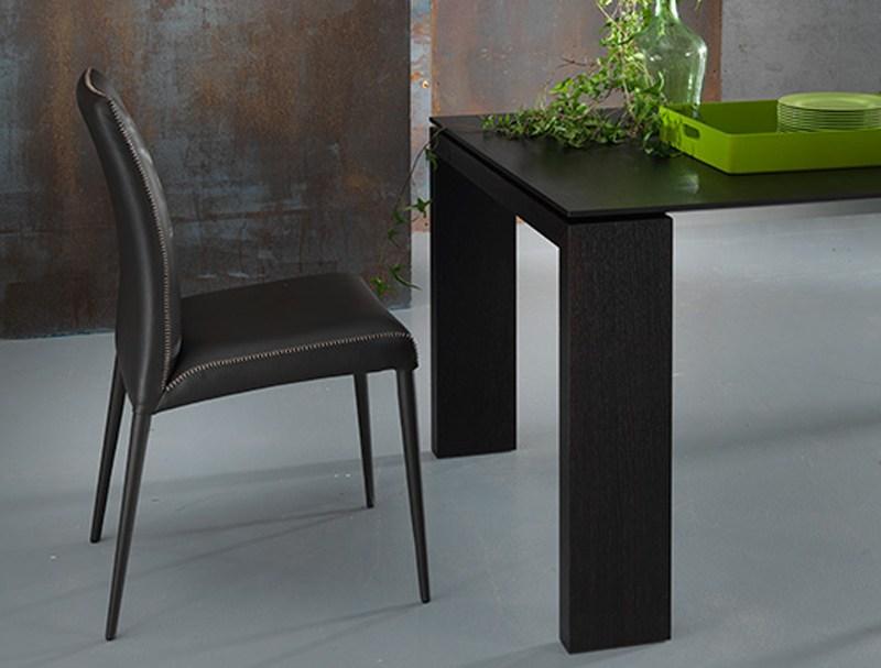 Leather restaurant chair | Bruna Flex by Riflessi