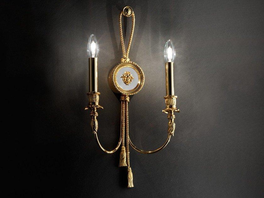 Incandescent brass wall lamp | Brass & Spots Ve 1071 A2 by Masiero