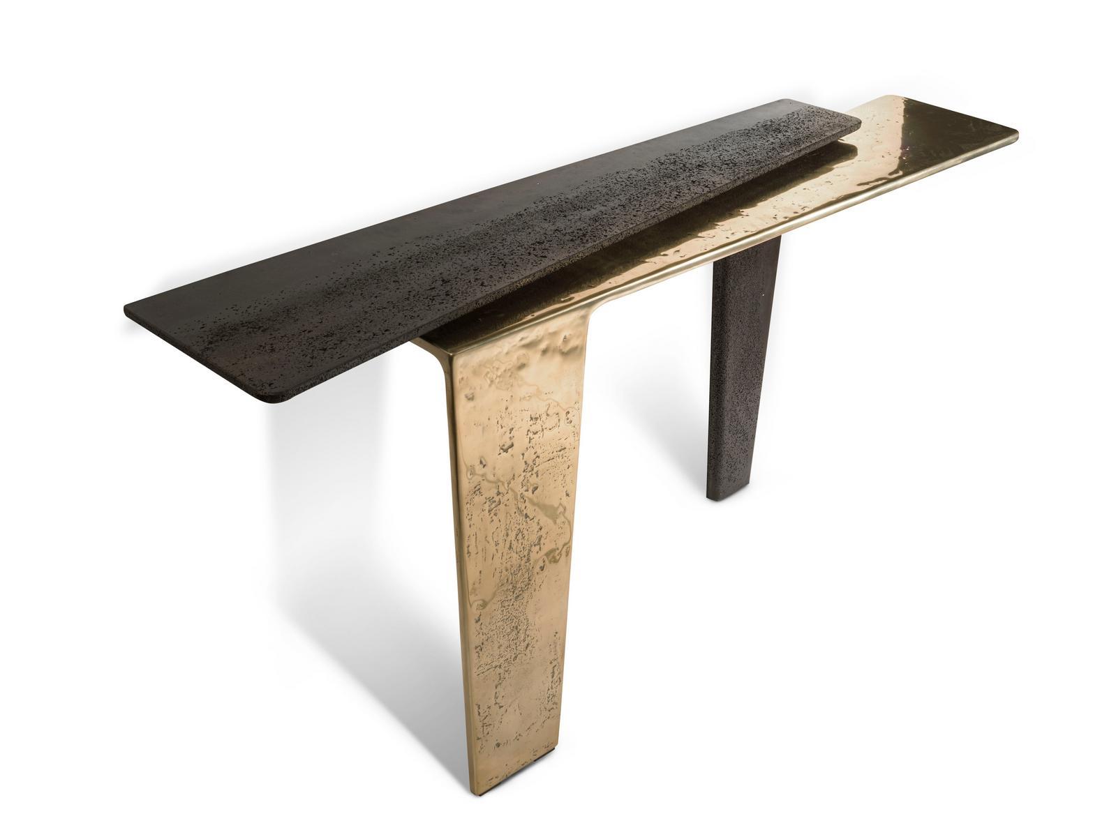 Rectangular cement console table | Lego by Visionnair