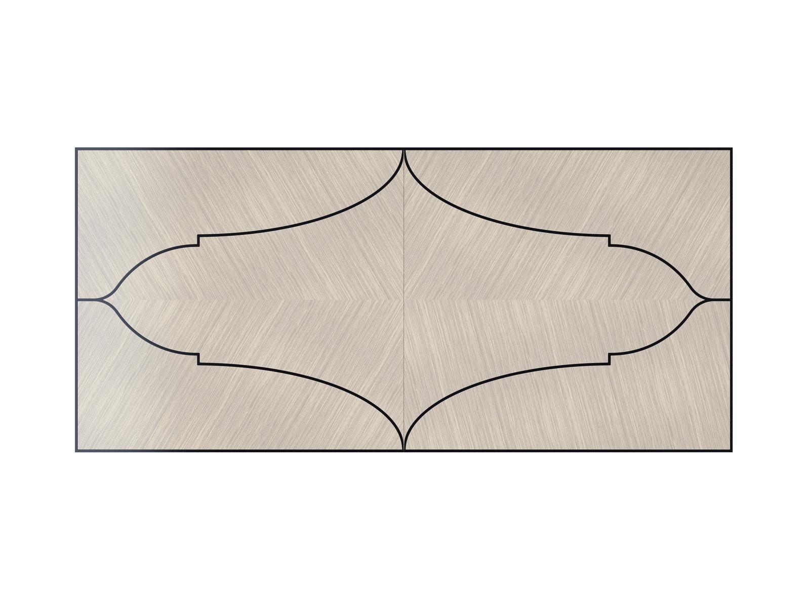 Extending rectangular walnut table | Manhattan by Bruno Zampa