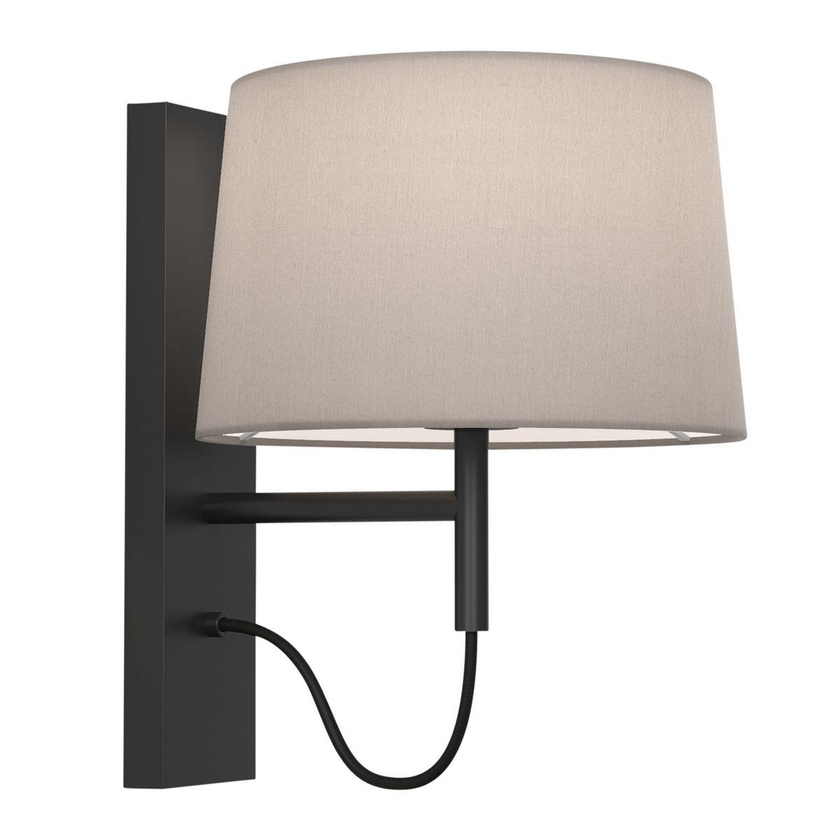LED wall lamp in steel and fabric with fixed arm | Telegraph by Astro lighting