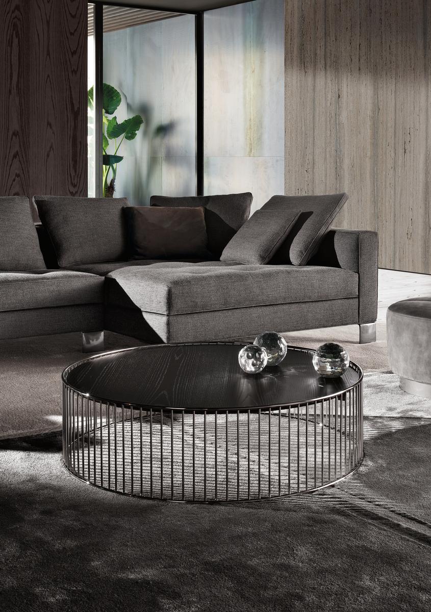 Coffee table | Caulfield Black Nichel by Minotti