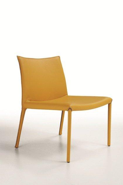 Contemporary style upholstered leather reception chair | Nuvola Atr by Midj