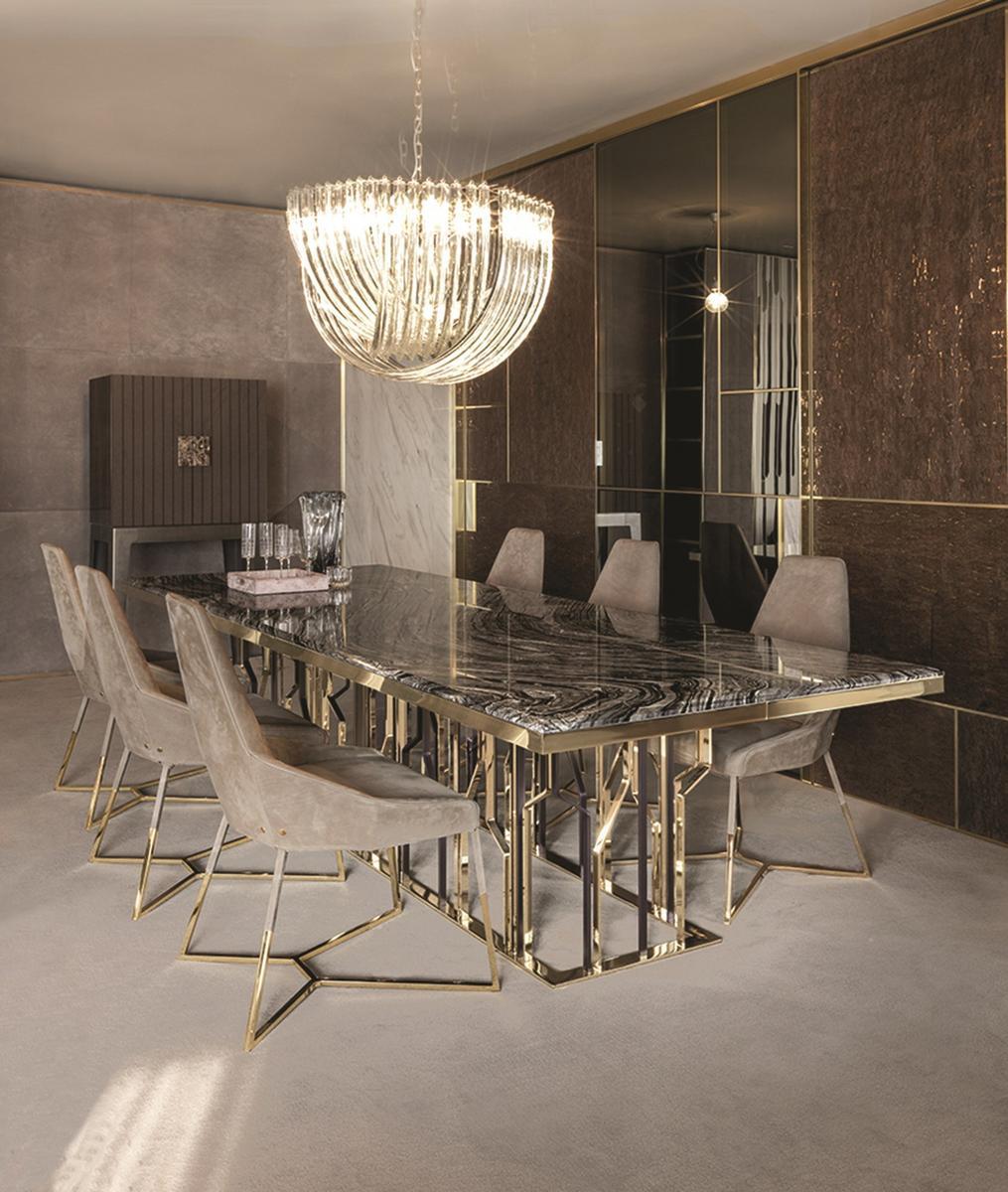 Rectangular metal table | Ginza by Longhi