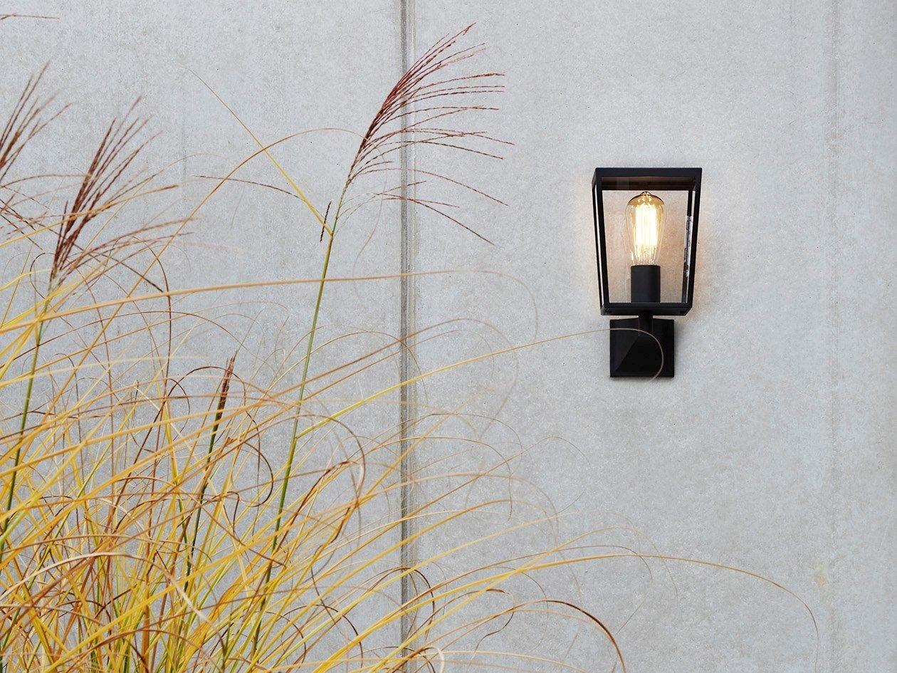 Glass and steel outdoor wall lamp | Farringdon by Astro lighting