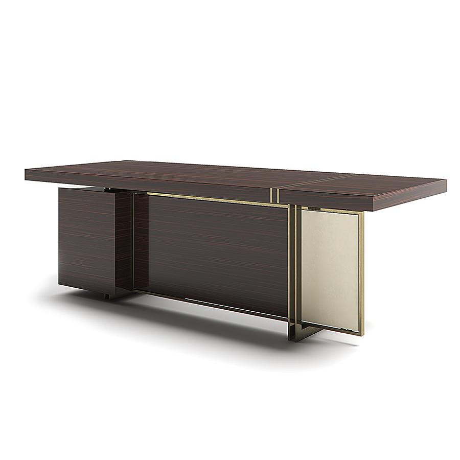 Rectangular wooden office desk with drawers | Mondrian by Capital Collection