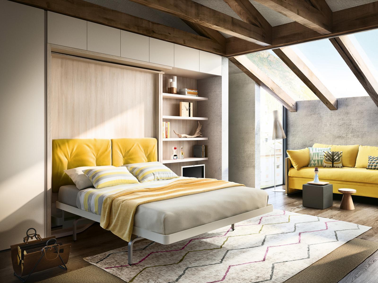 Storage wall with fold-away bed | Lgm01/tav by CLEI