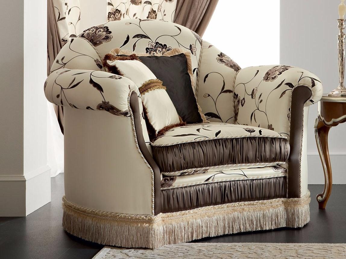 Baroque upholstered fabric armchair with armrests | 13404 by Modenese Gastone