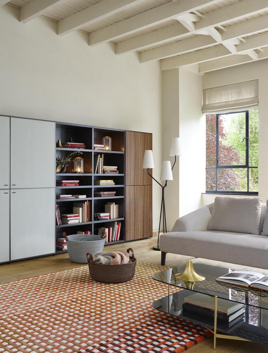 Steel floor lamp with cotton lampshades | Cancan by Ligne Roset