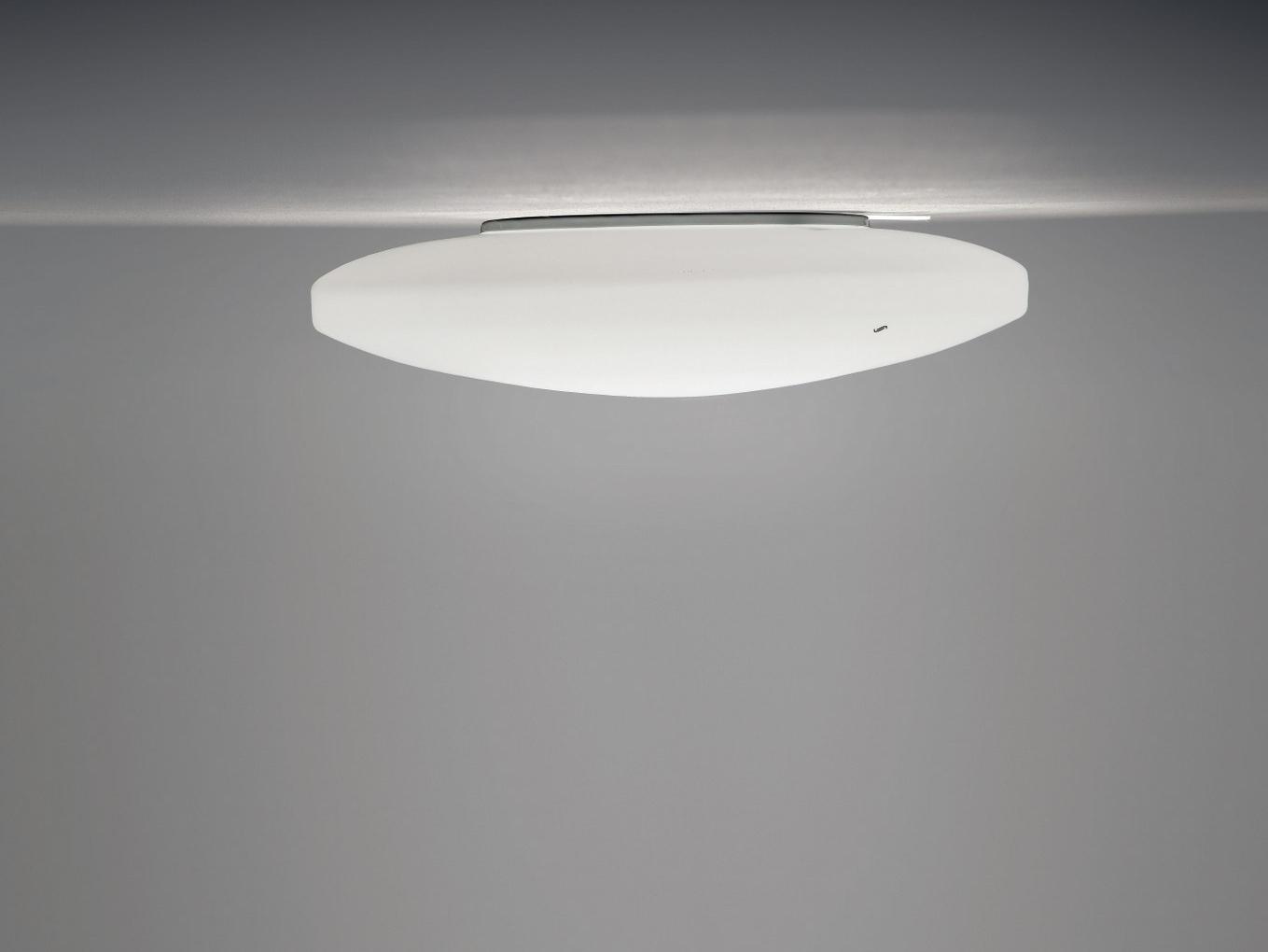 Satin glass wall lamp / ceiling lamp | Moris Pp by Vistosi