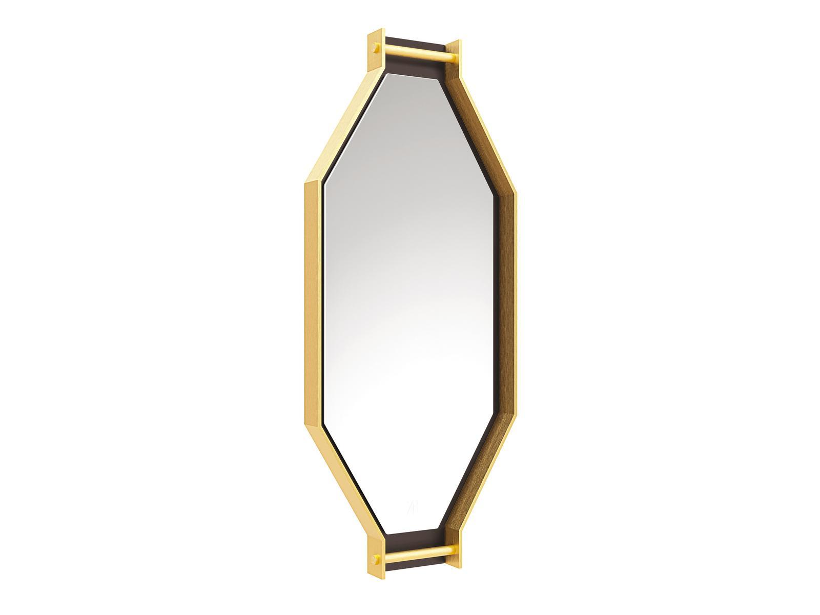 Wall mirror with metal frame | Twin by Bruno Zampa