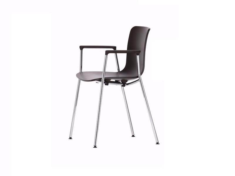 Stackable polypropylene chair with armrests | Hal Tube Armrest by Vitra
