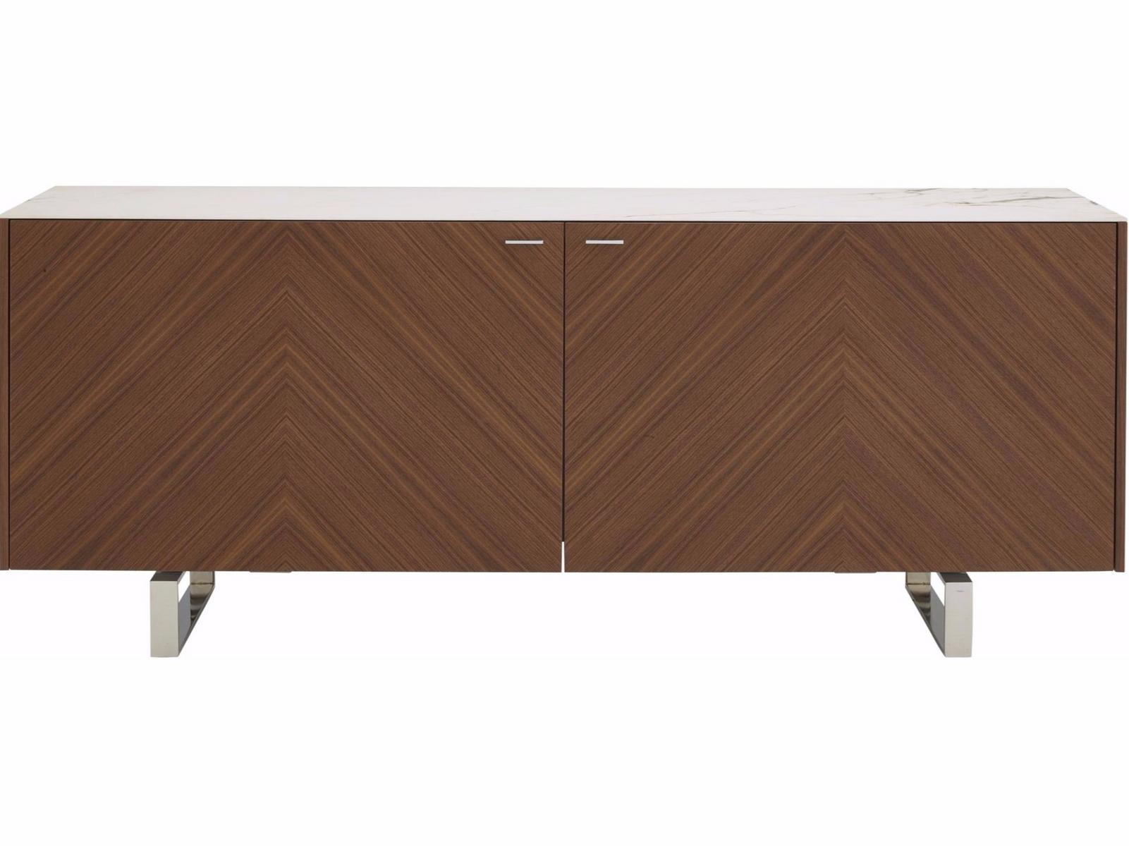 Wood veneer sideboard with doors | Coplan 2 by Ligne Roset
