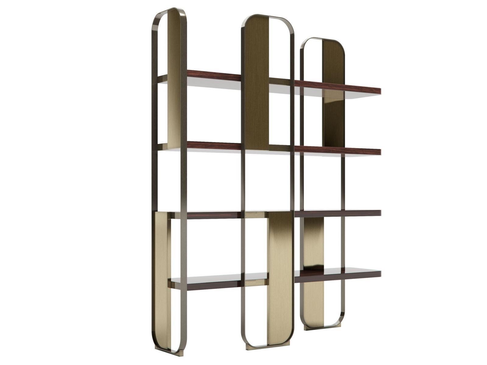 Freestanding steel and wood bookcase | Giselle by Capital Collection