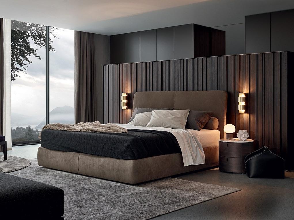 Upholstered double bed | Laze by Poliform