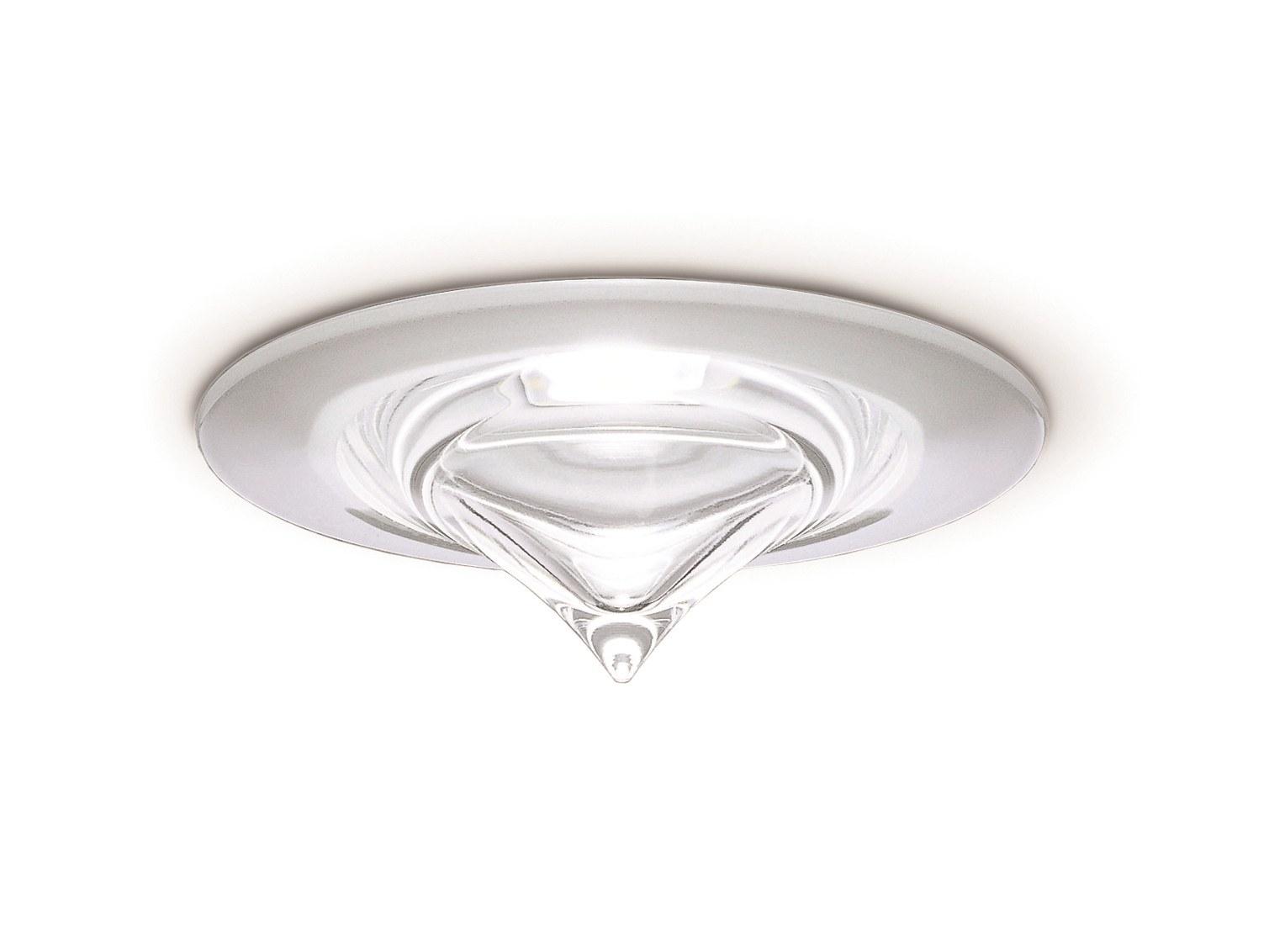 LED recessed glass spotlight for false ceiling | Drop I by Leucos