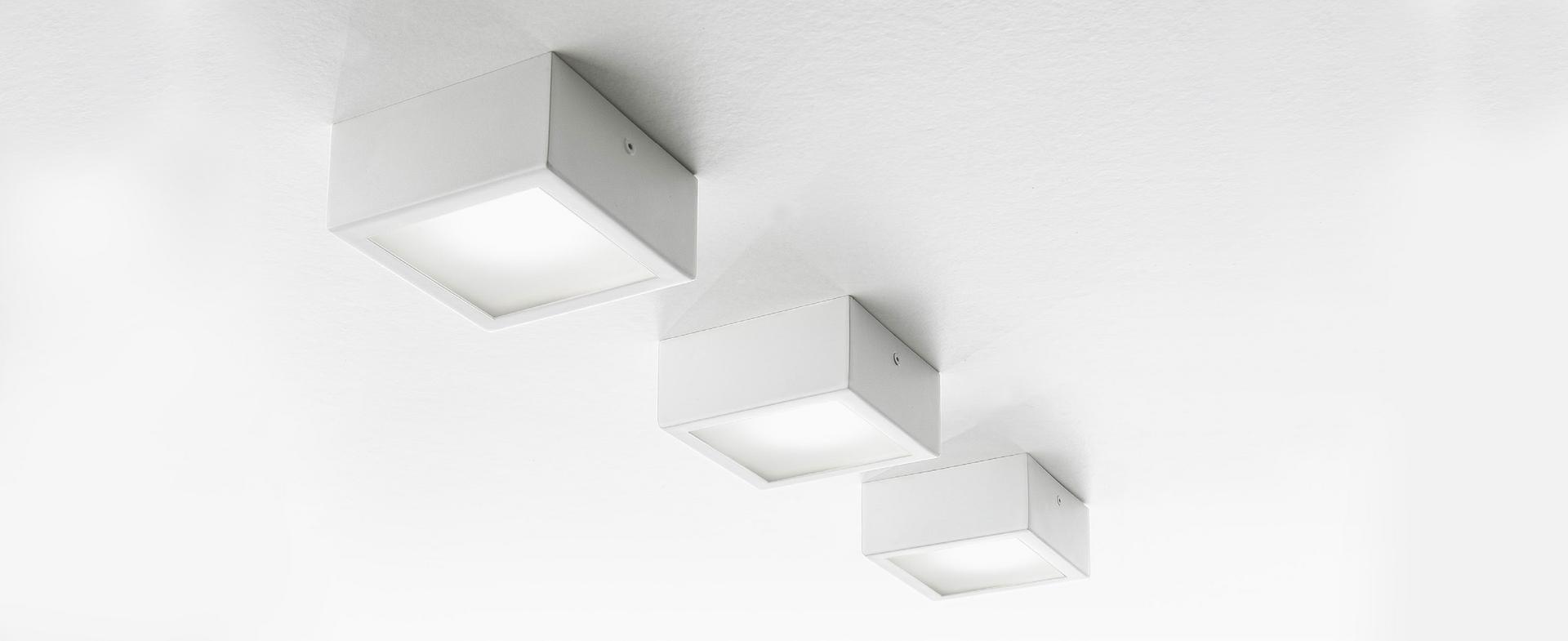 LED aluminium ceiling lamp | Four by Panzeri