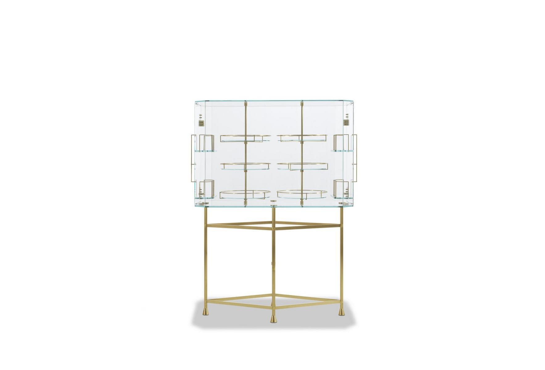 Glass bar cabinet | Float by Baxter