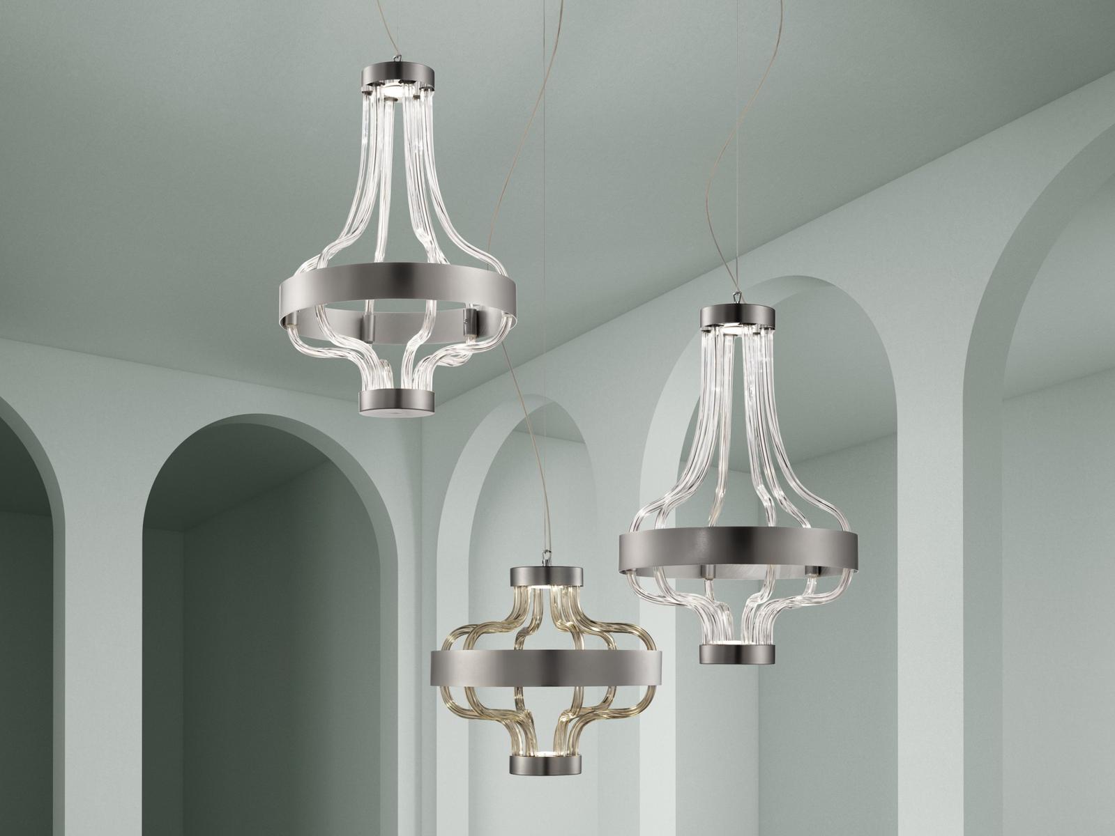 Blown glass chandelier | Festa by Sylcom