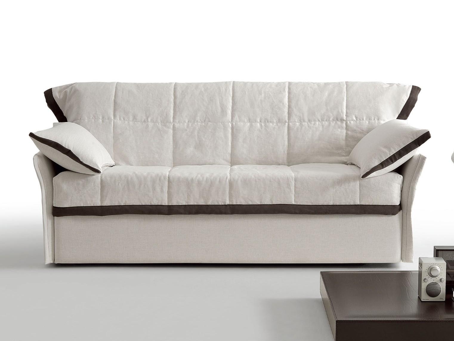 Fabric sofa bed with removable cover | Slalom by Dema