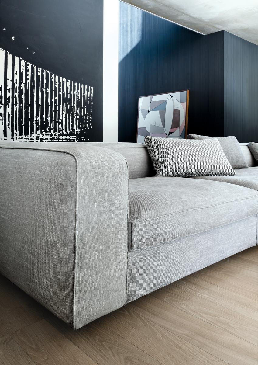 Sectional fabric sofa | Snap by Lema