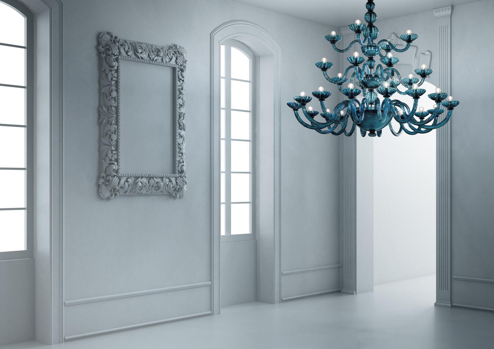 Glass chandelier | Candiano by Sylcom