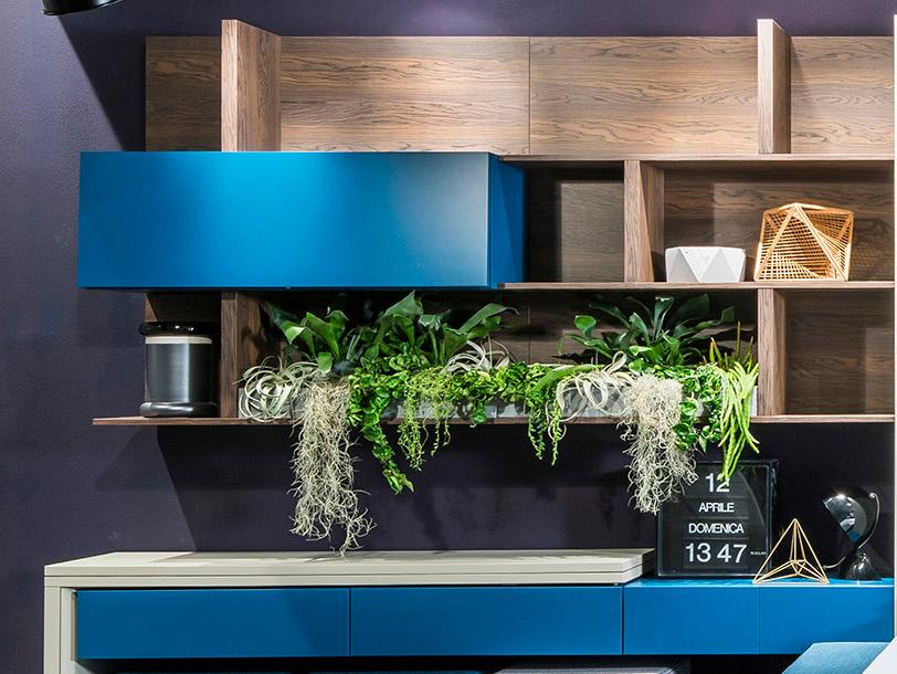 Wall-mounted sectional bookcase | Tetris by CLEI