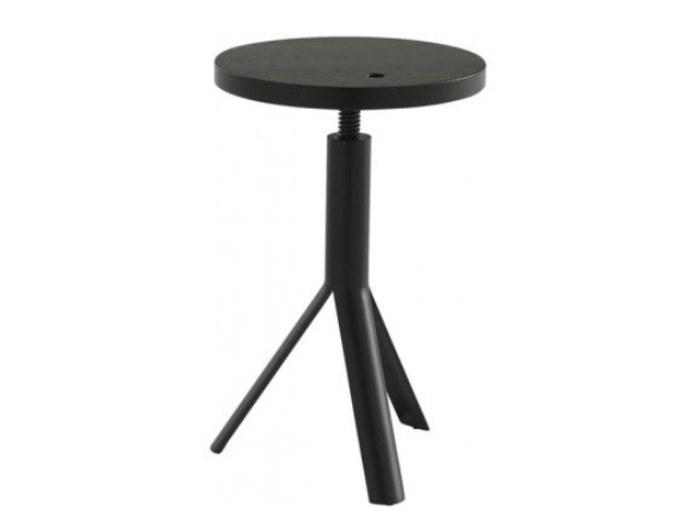 Height-adjustable steel and wood stool | Ike by Ligne Roset