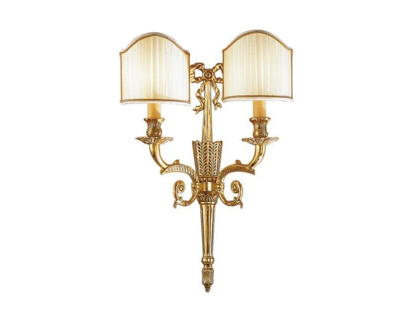 French gold wall light with shades | Valery 238/a2-p by Possoni Illuminazione