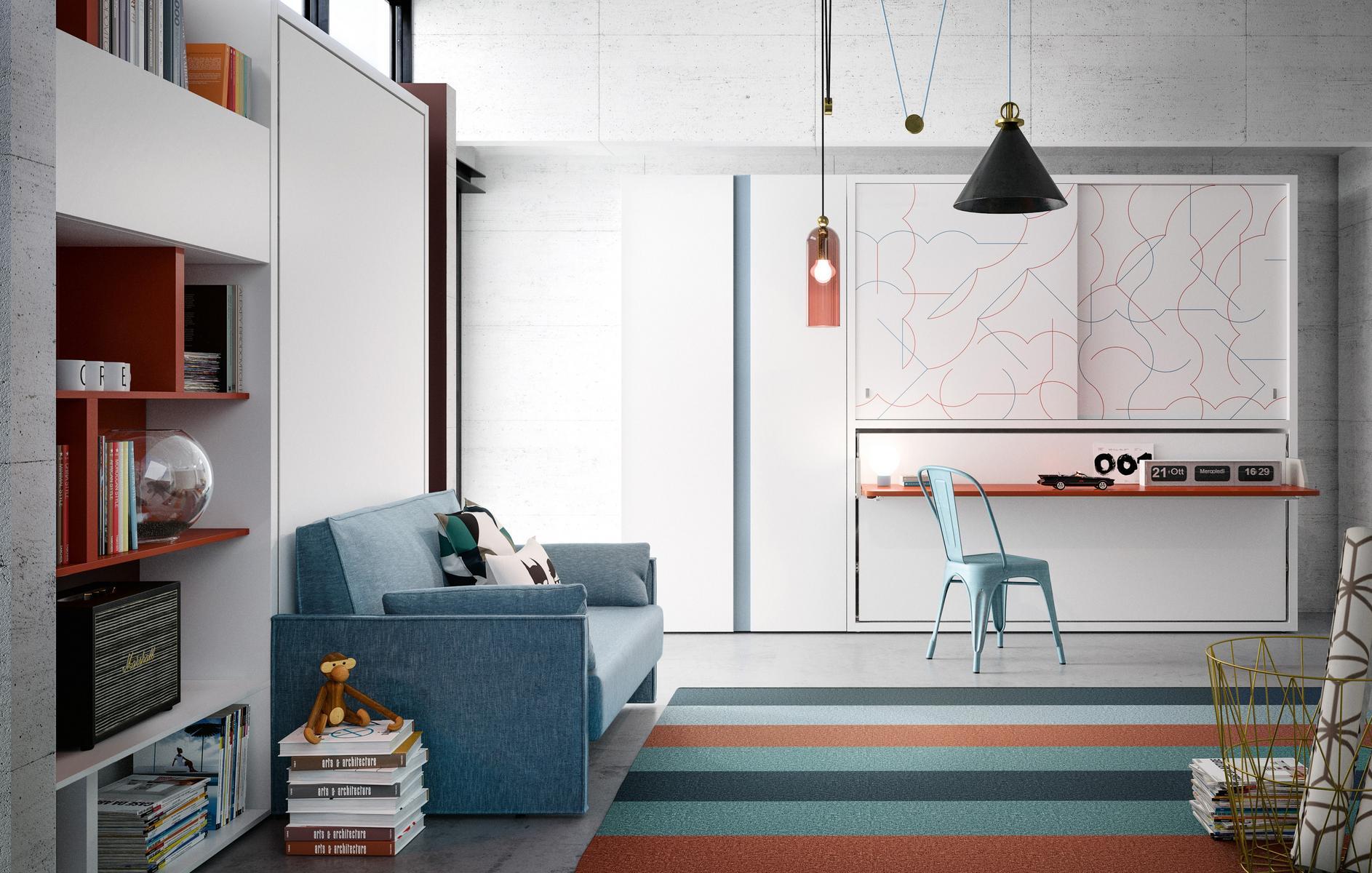 Convertible 2 seater fabric sofa | Altea 120 Sofa by CLEI