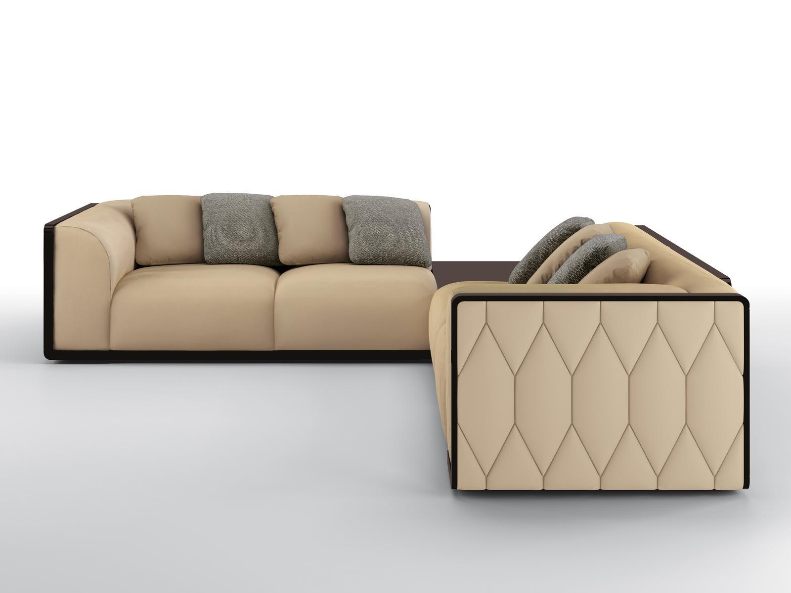 Sectional velvet sofa | Giasone by Bruno Zampa