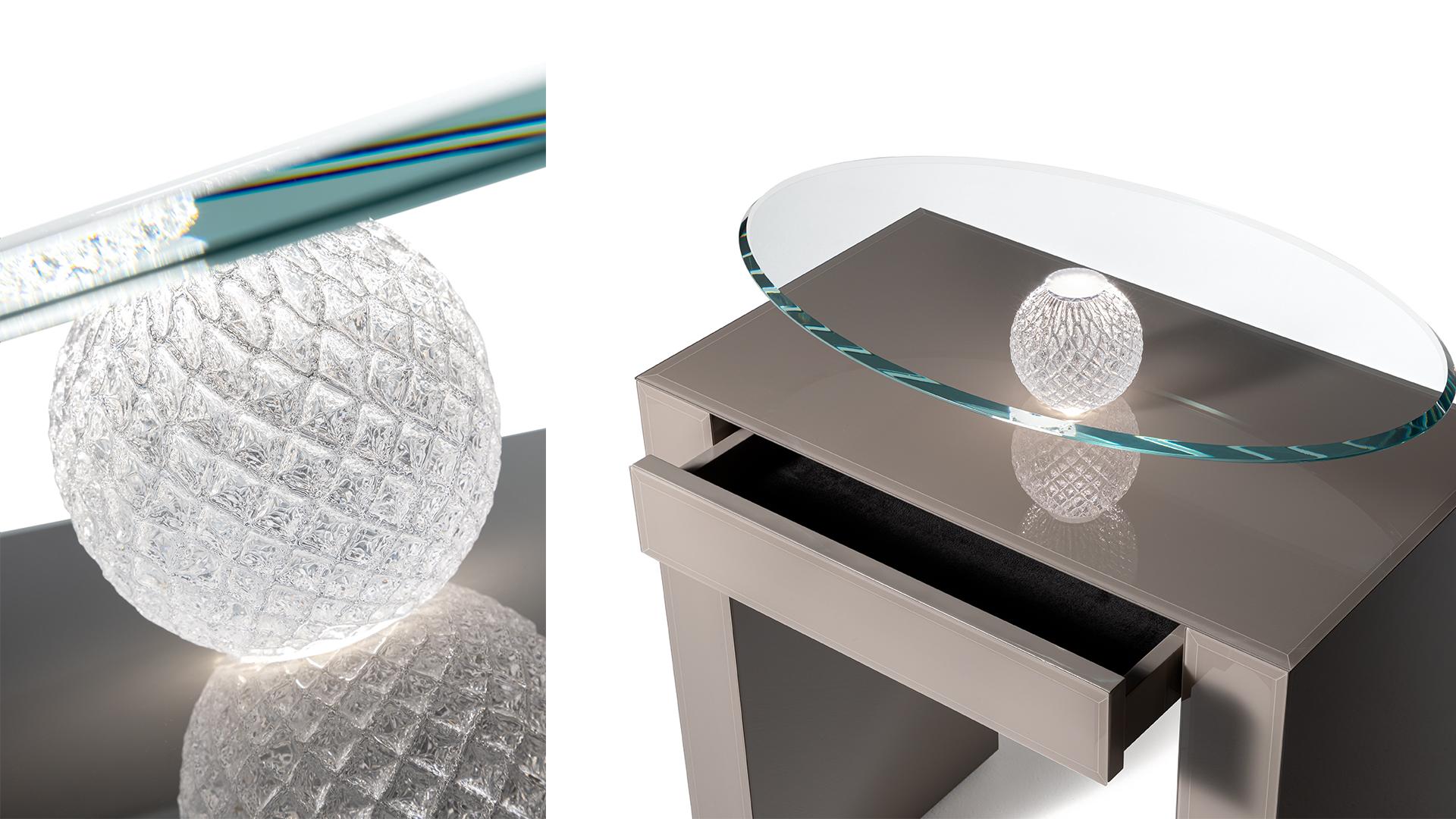 Wooden bedside table with drawers | Rialto by Reflex