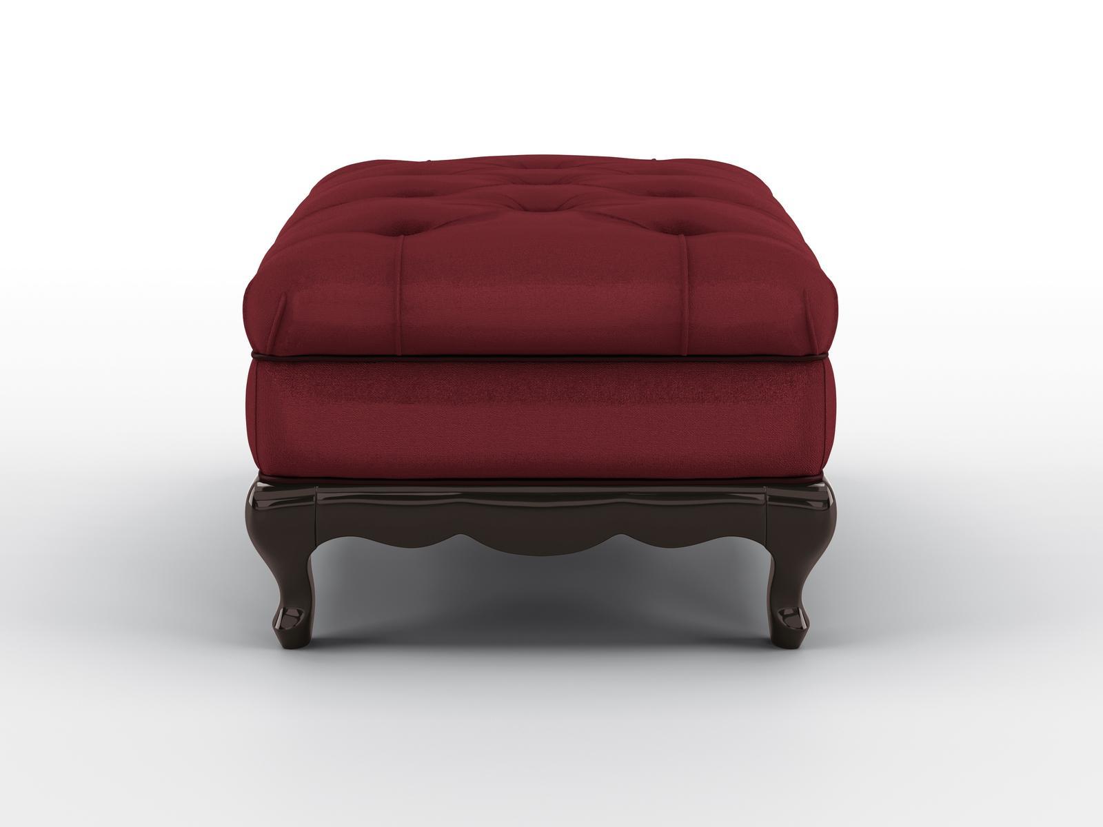 Tufted square velvet pouf | Fly by Bruno Zampa