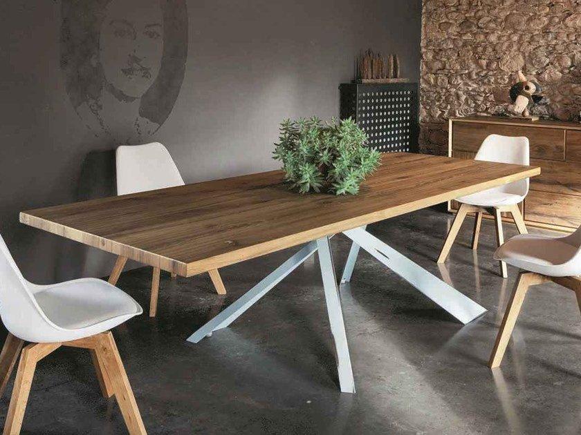 Rectangular oak dining table | Parigi Rovere + Metal by Altacorte